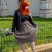 The leopard print midi skirt