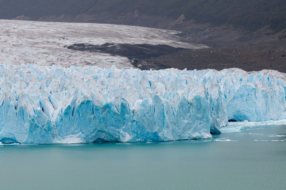 Breathtaking view of Perito Moreno Glacier in Santa Cruz, Argentina, showcasing icy blue formations.