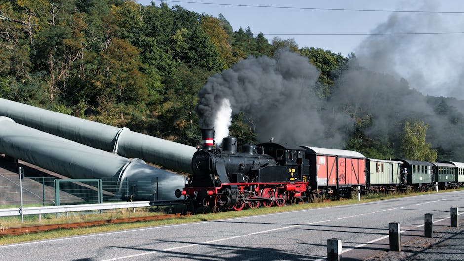 A vintage steam train traveling through Geesthacht, capturing nostalgia and railway heritage.